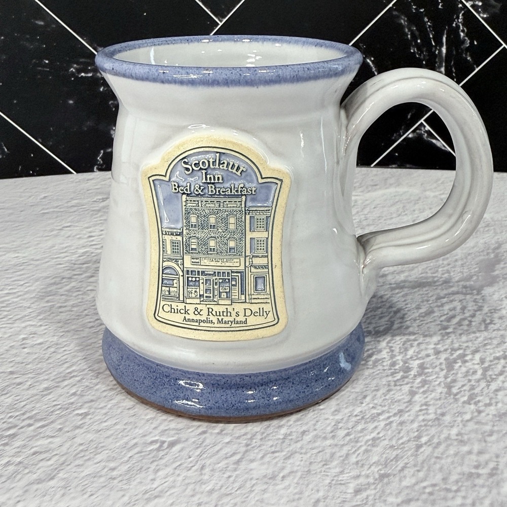 Deneen Pottery Custom Stoneware Mug Scotlaur Bed & Breakfast Annapolis Maryland